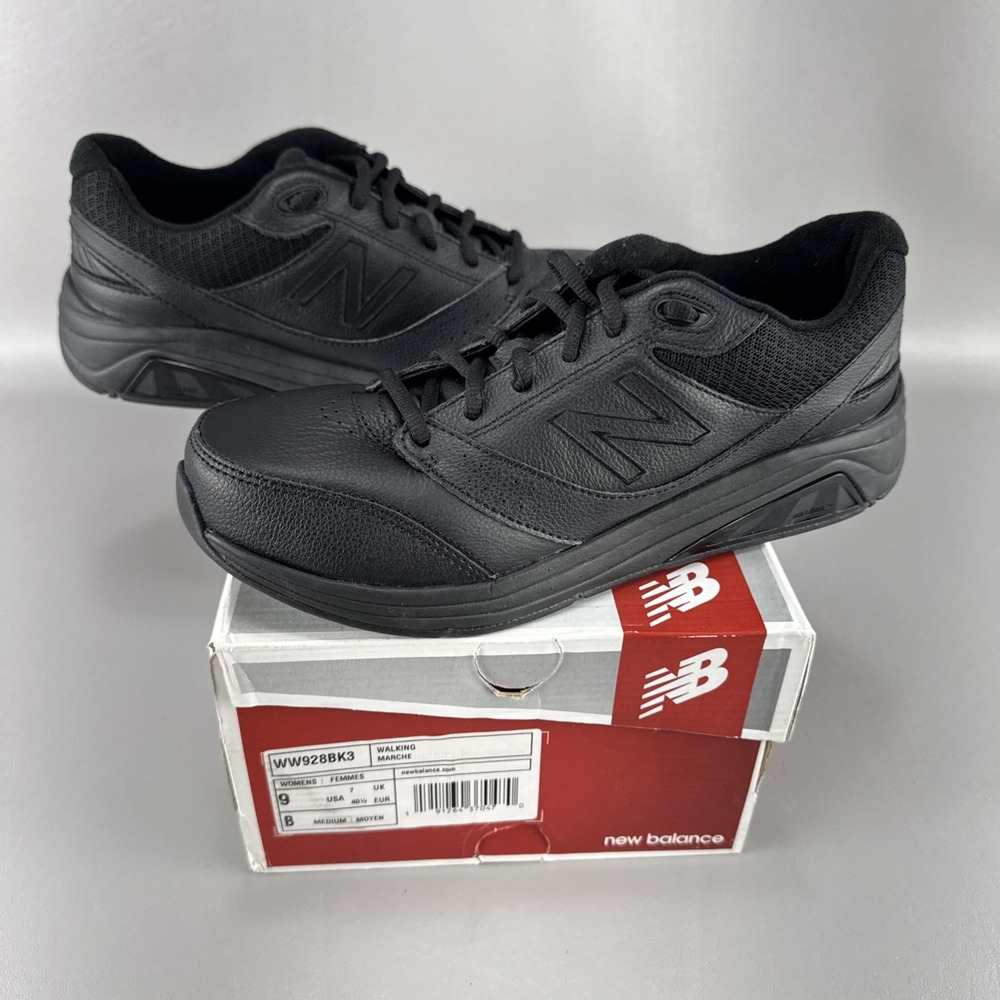 New Balance 928v3 Shoes Womens 9 Black Leather Walking Rollbar Normcore Utility
